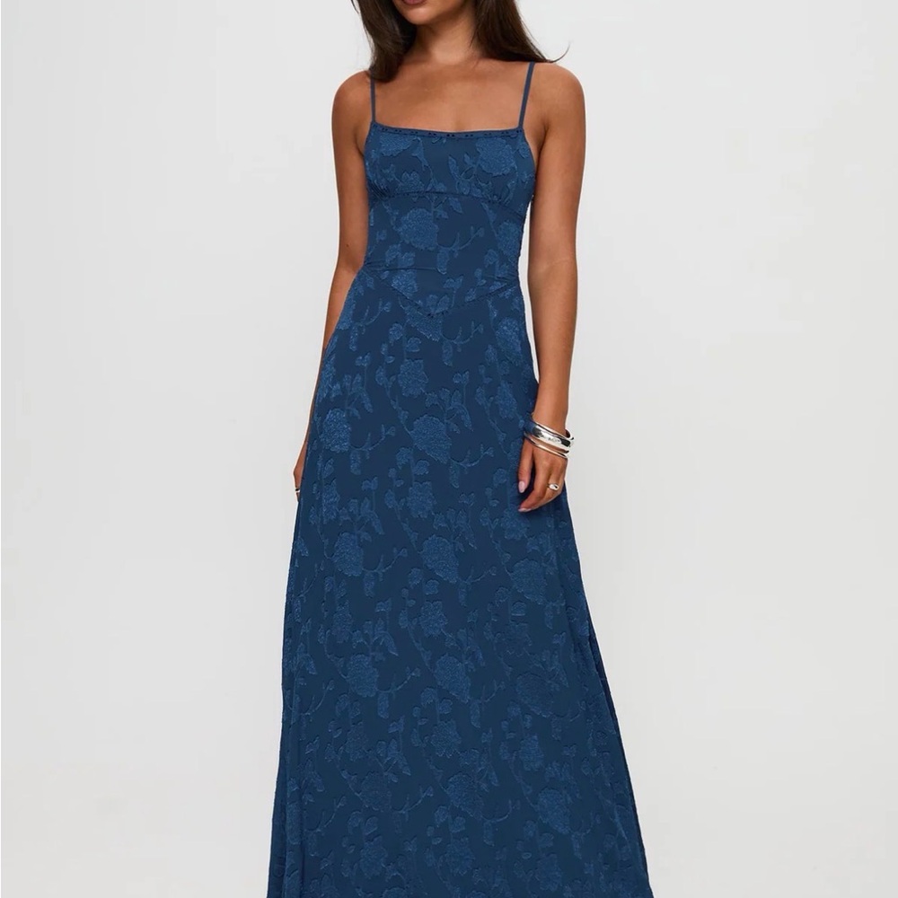 Princess Polly South of France Maxi Dress — Navy • Never Worn • Size 6